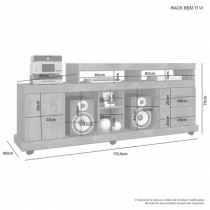 Rack Bem Ti Vi c/Painel Jaspe - DV9 Ecommerce