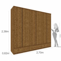 Roupeiro Stillus - 6 Portas - DV9 Ecommerce