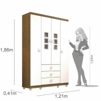 Roupeiro Sonic - 4 Portas c/Pés - DV9 Ecommerce