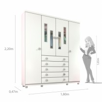 Roupeiro Evolution - 4 Portas c/Pés - DV9 Ecommerce