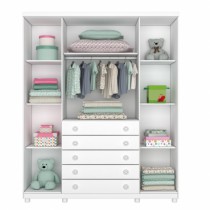 Roupeiro Evolution - 4 Portas c/Pés - DV9 Ecommerce