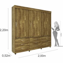 Roupeiro Chicago - 3 Portas c/Pés - DV9 Ecommerce