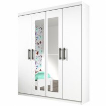 Roupeiro Olimpo - 4 Portas c/Espelho - DV9 Ecommerce