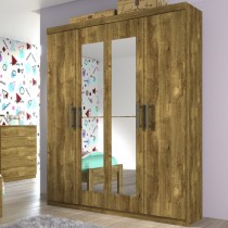 Roupeiro Olimpo - 4 Portas c/Espelho - DV9 Ecommerce