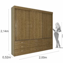 Roupeiro Chicago - 3 Portas - DV9 Ecommerce