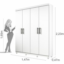 Roupeiro Olimpo - 4 Portas c/Pés - DV9 Ecommerce